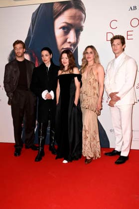 Alexander Fehling, Haley Louise Jones, Hannah Herzsprung, Lena Stahl und Damian Hardung bei der Premiere des Kinofilms Corpus Delicti im Delphi Filmpalast. Berlin, 14.09.2026