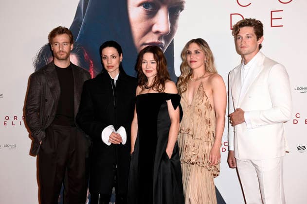 Alexander Fehling, Haley Louise Jones, Hannah Herzsprung, Lena Stahl und Damian Hardung bei der Premiere des Kinofilms Corpus Delicti im Delphi Filmpalast. Berlin, 14.09.2026