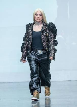 September 14, 2026, Bronx, New York, USA: Snow Tha Product walks runway for The Blonds 20th Anniversary by David and Phillipe Blond presented by Motorola Razr Spring Summer 27 fashion show during SS27 FW at Lavan in New York, NY on September 15, 2026. Bronx USA  - ZUMAr339 20260914_znp_r339_212 Copyright: xLevxRadinx