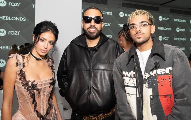 September 14, 2026, Bronx, New York, USA: Camilla Araujo, French Montana and Mikyle Rafiq attend runway for The Blonds 20th Anniversary by David and Phillipe Blond presented by Motorola Razr Spring Summer 27 fashion show during SS27 FW at Lavan in New York, NY on September 15, 2026. Bronx USA - ZUMAr339 20260914_znp_r339_147 Copyright: xLevxRadinx