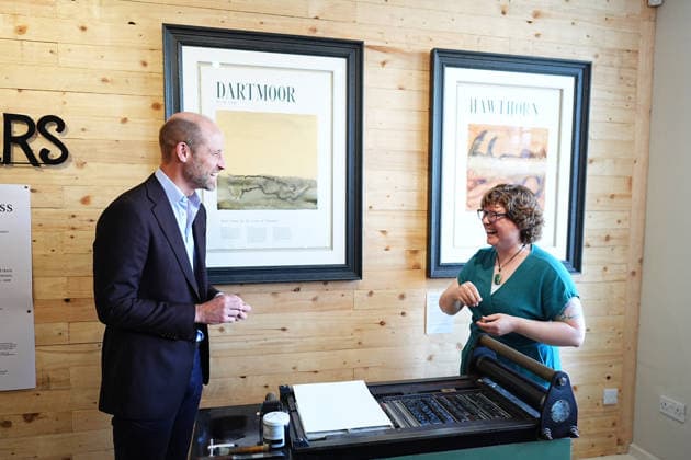 . 15 09 2026. Princetown, United Kingdom. Prince William, the Prince of Wales, during a visit to Princetown in Dartmoor, United Kingdom, to launch the new Princetown Community Fund.  xPoolx xi-Imagesx IIM-27006-0012