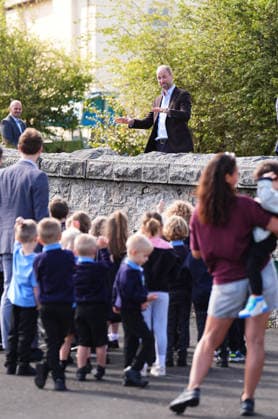 . 15 09 2026. Princetown, United Kingdom. Prince William, the Prince of Wales, during a visit to Princetown in Dartmoor, United Kingdom, to launch the new Princetown Community Fund.  xPoolx xi-Imagesx IIM-27006-0027