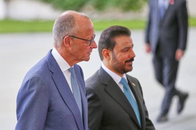 Berlin, Deutschland, 15.09.2026: Bundeskanzleramt: Empfang des Ministerpräsidenten des Irak: Bundeskanzler Friedrich Merz (CDU) und Ali al-Zaidi beim Empfang mit militärischen Ehren Copyright: xdtsxNachrichtenagenturx dts_134708