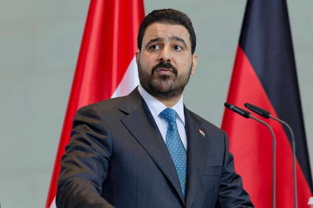 Ali Faleh Al-Zaidi 2026-09-15 Deutschland, Berlin Gemeinsame Pressekonferenz von Bundeskanzler und dem Ministerpräsidenten des Irak, Ali Faleh Al-Zaidi im Kanzleramt.