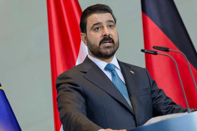 Ali Faleh Al-Zaidi 2026-09-15 Deutschland, Berlin Gemeinsame Pressekonferenz von Bundeskanzler und dem Ministerpräsidenten des Irak, Ali Faleh Al-Zaidi im Kanzleramt.