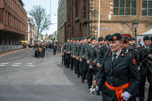 September 15, 2026, Den Haag - The Hague, Zuid Holland - South Holland, The Netherlands Holland: September 15, 2026, Den Haag, the Netherlands. Military honour guards and bands march in the Prinsjesdag procession as crowds line the route. Prinsjesdag is the ceremonial opening of the Dutch parliamentary year, during which the government s policies and budget are presented. Den Haag - The Hague The Netherlands Holland  - ZUMAp202 20260915_zip_p202_005 Copyright: xJamesxPetermeierx