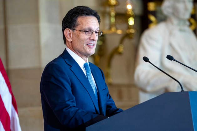 Former Republican Majority Leader of the House of Representatives Eric Cantor speaks at the unveiling ceremony for former Speaker of the House Kevin McCarthy s official portrait at the U.S. Capitol in Washington, DC on Tuesday, September 15, 2026. McCarthy served as the 55th Speaker of the U.S. House of Representatives in 2023 and served California s 23rd Congressional District from 2007 to 2023.  WAP20260915389 BONNIExCASH