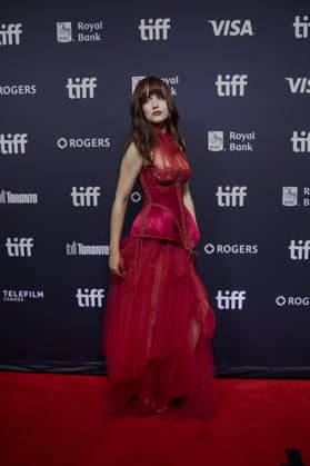 Toronto Canada Kick On Premiere Actress Markella Kavenagh attends the premiere of Kick On in Toronto, Canada, on September 14, 2026. Directed by Nick Kozakis, the Australian action-horror film had its world premiere as part of the Toronto International Film Festival™s Midnight Madness program. Toronto Ontario Canada Copyright: xArashxOskooiex