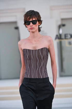 September 15, 2026, Madrid, Spain: A model parades with Alex Riviere design during Mercedes Benz Fashion Week Madrid Cibeles Palace in Madrid, 15 February of 2026 Spain Madrid Spain - ZUMAs197 20260915_aaa_s197_336 Copyright: xAtilanoxGarciax