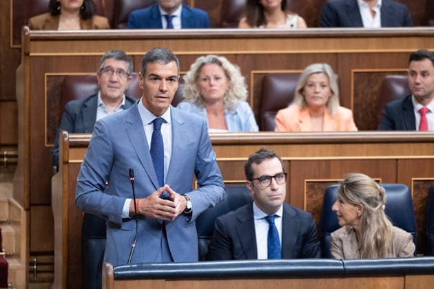 The Government Once Again Faces Questions from Congress Regarding the Crisis in Ceuta Prime Minister Pedro Sánchez speaks during a question-and-answer session with the Government in the Congress of Deputies on September 16, 2026, in Madrid, Spain. The migration crisis that Ceuta has been experiencing since last July is once again the focus of the opposition’s questions to the government during the question-and-answer session, with inquiries such as what plans exist for the autonomous city and whether the government believes that Spain’s image abroad has been tarnished by the irregular entry of migrants. September 16 SEPTEMBER 2026 Jesús Hellí Madrid Madrid, Spain  Copyright: xJesusxHellinx 7778238