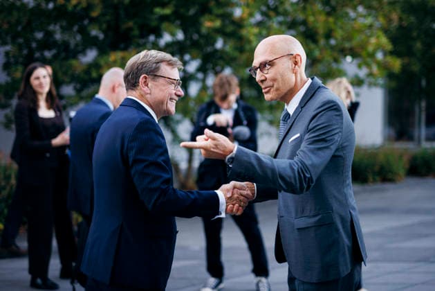 Johann Wadephul (CDU), Bundesaussenminister, trifft den Hochkommissar der Vereinten Nationen fuer Menschenrechte, Volker Tuerk zu einem Gespraech in Genf, 15.09.2026. Fotografiert im Auftrag des Auswaertigen Amtes (AA) Genf Schweiz Copyright: xFelixxZahnx