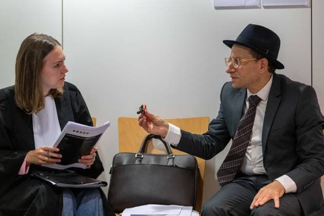 Moshe Friedman pictured ahead of the review in front of Dutch-speaking first instance court of Brussels, of the application for interim relief brought by Moshe Friedman against the Belgian State, seeking to have the US Ambassador, Bill White, declared persona non grata. Moshe Friedman presents himself as a rabbi, a title contested by several Jewish organisations, which have distanced themselves from the ultra-Orthodox activist.  JONASxROOSENS 186614630