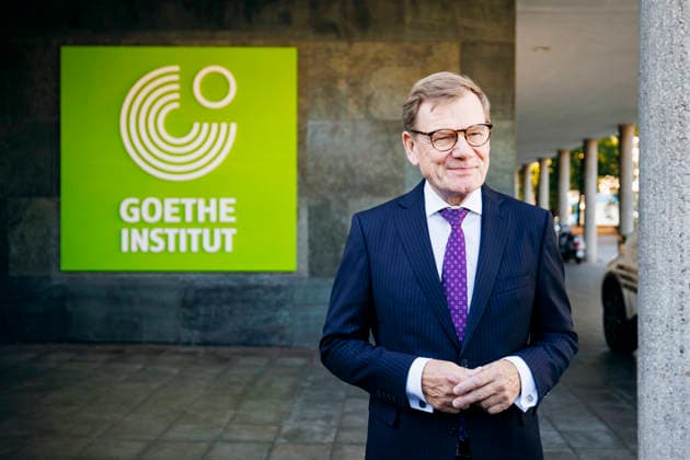 Johann Wadephul (CDU), Bundesaussenminister, aufgenommen bei einem Statement vor der Zentrale des Goethe-Instituts in Muenchen, 15.09.2026. Fotografiert im Auftrag des Auswaertigen Amtes (AA) Muenchen Deutschland Copyright: xFelixxZahnx