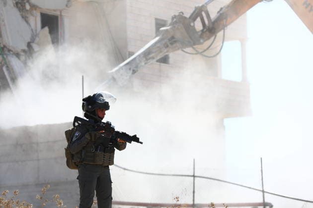 Israeli army demolishes two-story Palestinian house in West Bank HEBRON, WEST BANK, PALESTINE - SEPTEMBER 16: Israeli forces demolish of a two-story Palestinian house in the Hillet al-Hams area of Yatta town in Hebron, West Bank, Palestine on September 16, 2026. Wisam Hashlamoun Anadolu Hebron West Bank. Editorial use only. Please get in touch for any other usage.  Copyright: x2026xAnadoluxWisamxHashlamounx