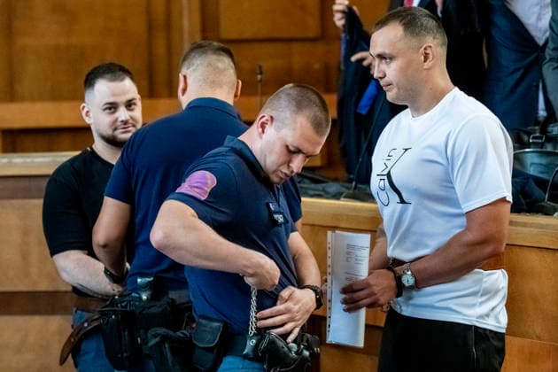 The High Court in Prague heard an appeal in the case of the Czech-Ukrainian fake bankers , in Prague, on September 16, 2026. The Municipal Court had sentenced them to 11.5 to 12.5 years in prison, though the verdict is not yet final. Defendants Dmytro Rozkov (right) and Marek Petriste (left). (CTKxPhoto VitxSimanek) CTKPhotoP2026091604354  CTKPhotoP2026091604354