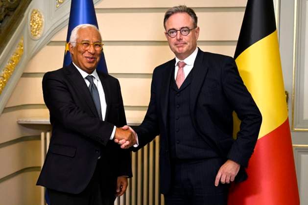 PM Bart De Wever meets Antonio Costa (President of the European Council) BRUSSELS, BELGIUM - SEPTEMBER 16 : PM Bart De Wever meets Antonio Costa (President of the European Council) on September 16, 2026 in Brussels, Belgium, 16 09 2026 Brussels Belgium  Copyright: xDidierxLebrunx