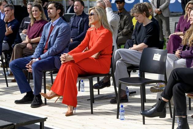 breda, The Netherlands, 2026-09-16 14:01:58 BREDA, 14-02-2026, NAC Breda Queen Maxima attends a meeting of the Cinetree Foundation regarding the documentary *Echte Mannen Huilen Niet* (Real Men Don t Cry) at the NAC Breda stadium. This documentary focuses on the mental health of men in the world of football. PHOTO: NLBeeld Patrick van Emst Credit: NL Beeld Patrick van Emst  Copyright: xx x