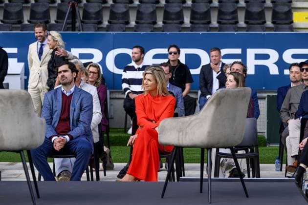 breda, The Netherlands, 2026-09-16 14:02:27 BREDA, 14-02-2026, NAC Breda Queen Maxima attends a meeting of the Cinetree Foundation regarding the documentary *Echte Mannen Huilen Niet* (Real Men Don t Cry) at the NAC Breda stadium. This documentary focuses on the mental health of men in the world of football. PHOTO: NLBeeld Patrick van Emst Credit: NL Beeld Patrick van Emst  Copyright: xx x