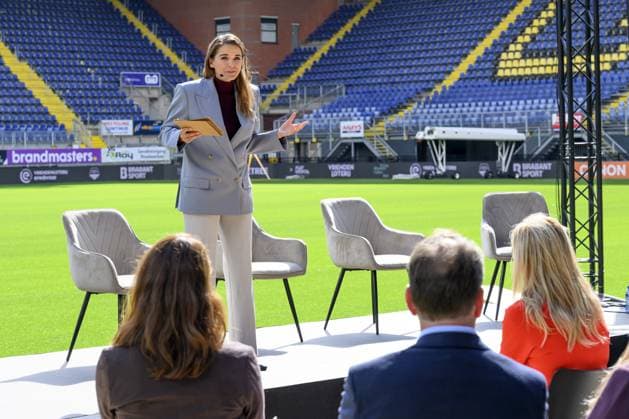 breda, The Netherlands, 2026-09-16 14:03:11 BREDA, 14-02-2026, NAC Breda Queen Maxima attends a meeting of the Cinetree Foundation regarding the documentary *Echte Mannen Huilen Niet* (Real Men Don t Cry) at the NAC Breda stadium. This documentary focuses on the mental health of men in the world of football. PHOTO: NLBeeld Patrick van Emst In the photo: Hanna Verboom Credit: NL Beeld Patrick van Emst  Copyright: xx x