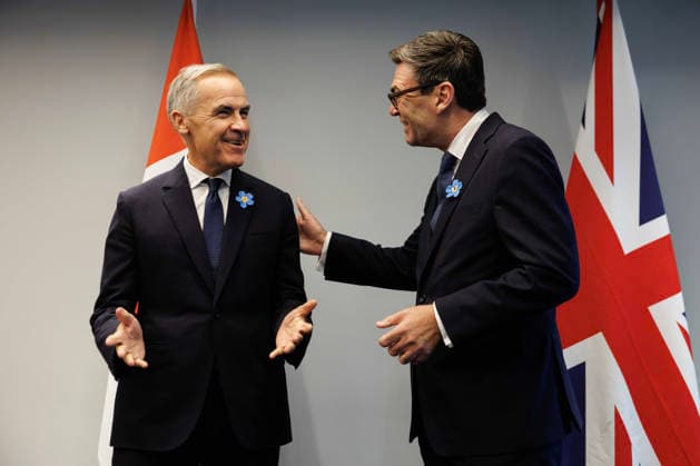Prime Minister Andy Burnham meets Mark Carney 16 09 2026. Liverpool, United Kingdom. Prime Minister Andy Burnham bilateral meeting with Mark Carney, Prime Minister of Canada at the Hill Dickinson Stadium ahead of the Everton v Wolves football match., Credit:Ben Perry B66 Avalon United Kingdom, Merseyside, Liverpool, Hill Dickinson Stadium  Copyright: xBenxPerryx xB66x xAvalonx 1135385237