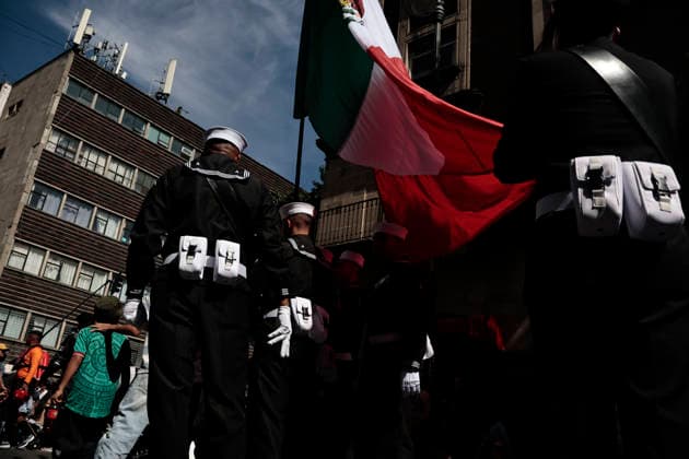 September 16, 2026, Mexico City, Cdmx, Mexico: As part of the celebration of the 216th of the Cry of Independence in Mexico, the Military Civic Parade of the Country s Armed Forces was held: thousands of elements of the Ministry of National Defense (DEFENSA), Ministry of the Navy (SEMAR), National Guard (GN), Mexican Air Force (FAM), with their different divisions such as Special Forces, Paratroopers, Cavalry, Tactical Vehicles, rescuers, among others, filled the streets surrounding the ZoÂ³calo of the city before starting to enlist with their battalions, coordinate, use their wardrobes, arrange and keep the horses calm, train vehicles and rehearse before marching in front of President Claudia Sheimbaum, who is the Supreme Commander of the  - ZUMAp204 20260916_zip_p204_019 Copyright: xJosuexPerezx