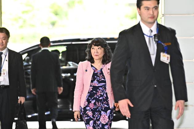Japan’s ruling LDP reshuffles leadership ahead of Cabinet reshuffle TOKYO, JAPAN - SEPTEMBER&nbsp;17 : Japanese Finance Minister Satsuki Katayama (C) arrives at the Prime Minister’s Office for an extraordinary Cabinet meeting ahead of Prime Minister Sanae Takaichi’s planned government reshuffle in Tokyo, Japan, September 17, 2026. David Mareuil Anadolu Tokyo Japan. Editorial use only. Please get in touch for any other usage.  Copyright: x2026xAnadoluxDavidxMareuilx
