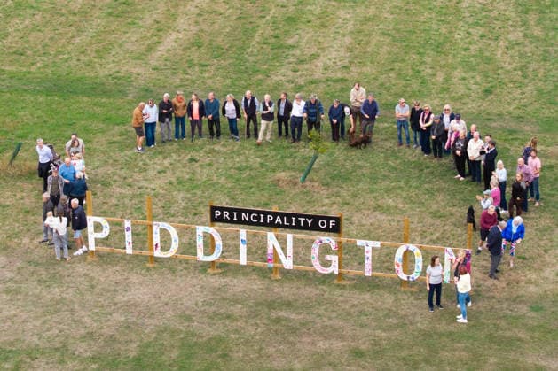 Piddington Referendem 16.09.2026. The village of Piddington votes to symbolically leave the UK in protest against a nearby asylum centre.  Copyright: xTobyxShepheardx NINTCHDBPICT001108848022