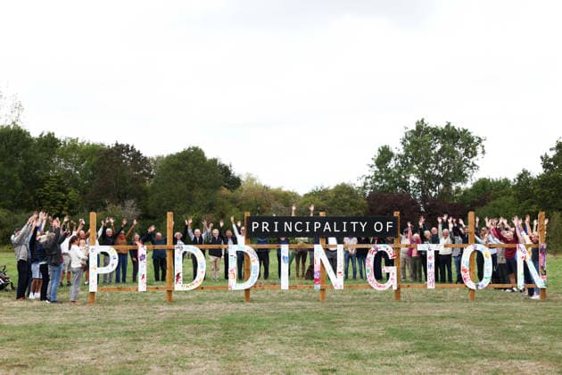Piddington Referendem 16.09.2026. The village of Piddington votes to symbolically leave the UK in protest against a nearby asylum centre. Residents celebrate by renaming Piddington to the Principality of Piddington  Copyright: xTobyxShepheardx NINTCHDBPICT001108848639