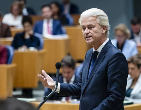 THE HAGUE - Geert Wilders (PVV) on the second day of the General Political Debates. The House of Representatives is discussing the budget presented by the cabinet on Prinsjesdag. REMKO DE WAAL ANP netherlands out - belgium out  Copyright: xx x568943010x originalFilename: 568943010