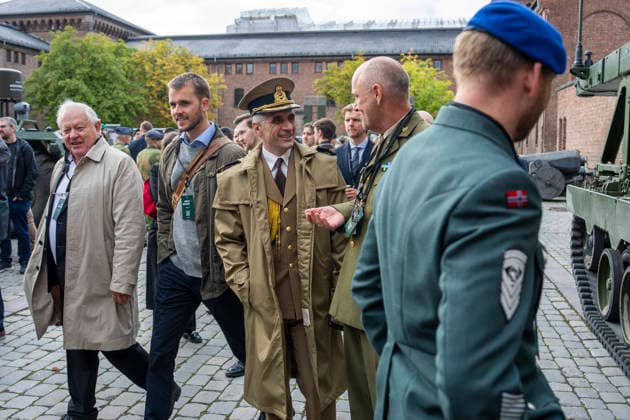 Army Summit 2026 Oslo 20260917. Militaere droner pa utstilling utenfor Army Summit pa Akerhus festning. Haeren og Den norske AtlanterhavskomitÃ arrangerer Army Summit 2026 som handler om bygging av europeisk og norsk landforsvar. Foto: Heiko Junge NTB Oslo Norge 4Zm82VQPGzE EDITORIAL USE ONLY Ref:_BNC_POL4Zm82VQPGzE.jpg Copyright: xHeikoxJungex xNTBx