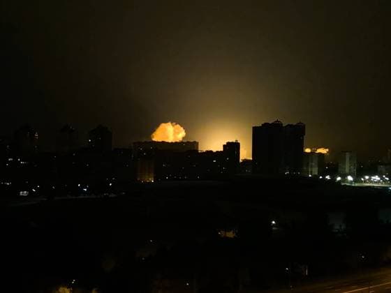 (260917) -- KIEV, Sept. 17, 2026 -- This photo taken on Sept. 17, 2026 shows smoke rising after a drone and missile attack in Kiev, Ukraine. Twelve people were injured, including two children, in a Russian drone and missile attack on the Ukrainian capital early Thursday, said Kiev Mayor Vitali Klitschko. Civilian infrastructure in the Dniprovskyi, Sviatoshynskyi and Solomianskyi districts was damaged, including an office building, residential facilities, warehouses and a petrol station, Klitschko added. ) (SpotNews) UKRAINE-KIEV-RUSSIA-DRONE-MISSILE-ATTACK LixDongxu