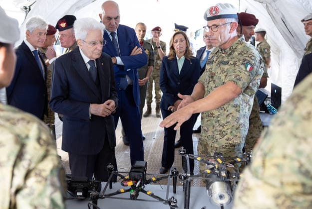 September 17, 2026, Monte Romano, Rome, Italy: Monte Romano - President Sergio Mattarella at the Italian Army s AEGIS 26 exercise at the Monte Romano firing range today, September 17, 2026. Monte Romano Italy  - ZUMAa289 20260917_zia_a289_012 Copyright: xGiandottixUffxStampax xAgfx