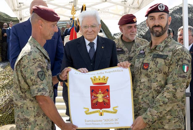 September 17, 2026, Monte Romano, Rome, Italy: Monte Romano - President Sergio Mattarella at the Italian Army s AEGIS 26 exercise at the Monte Romano firing range today, September 17, 2026. Monte Romano Italy  - ZUMAa289 20260917_zia_a289_014 Copyright: xGiandottixUffxStampax xAgfx
