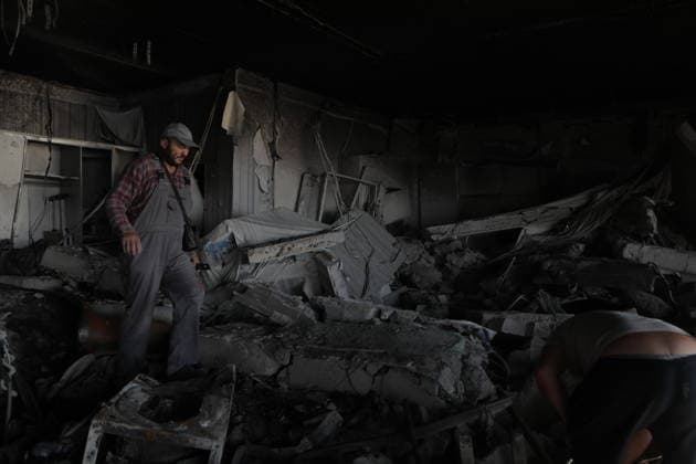 Russian attacks on Odesa cause destruction ODESA, UKRAINE - SEPTEMBER 17: An interior view of damage inside an apartment on the 15th floor of a multi-story residential building following a Russian strike in Odesa, Ukraine, September 17, 2026. The attack caused severe structural damage to upper-level units, leaving debris and shattered walls throughout the complex. Arthur Shvits Anadolu Odesa Ukraine. Editorial use only. Please get in touch for any other usage.  Copyright: x2026xAnadoluxArthurxShvitsx