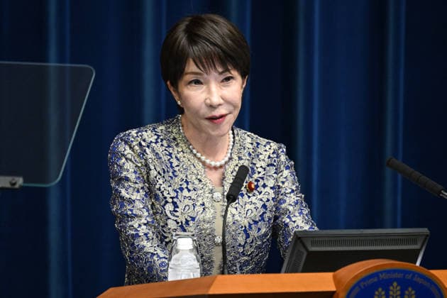 September 17, 2026, Tokyo, Japan: Japanese Prime Minister Sanae Takaichi holds a press conference after a cabinet reshuffle at the prime minister s office in Tokyo on September 17, 2026. - The cabinet reshuffle aimed at solidifying the ruling coalition and advancing a food tax cut despite concerns over how it will be financed. Tokyo Japan - ZUMAz114 20260917_zih_z114_006 Copyright: xPOOLx