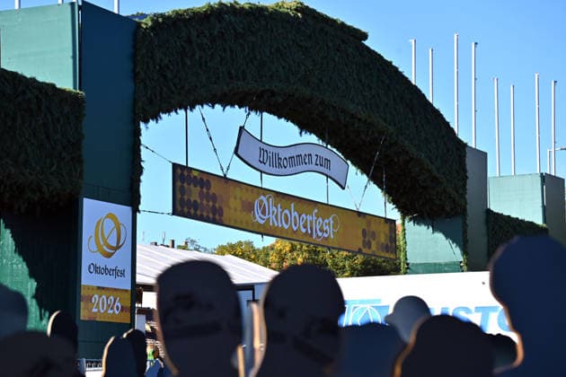 Haupteingang,Eingang zum Oktoberfest. Presserundgang vor dem 191. Oktoberfest 2026 am 17.09.2026.