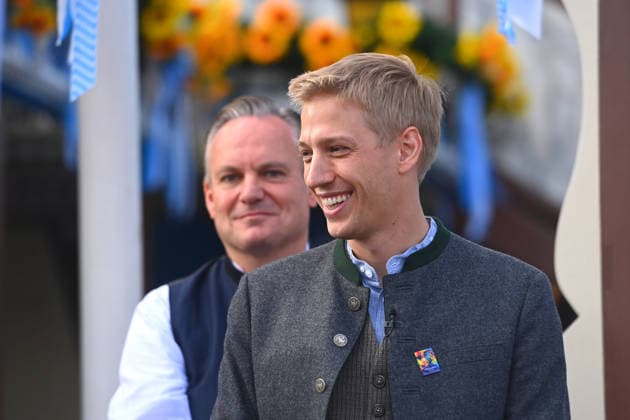 Oberbuergermeister Dominik KRAUSE, hi.Wiesn Chef Christian SCHARPF, Portrait,Portraet. Presserundgang vor dem 191. Oktoberfest 2026 am 17.09.2026.