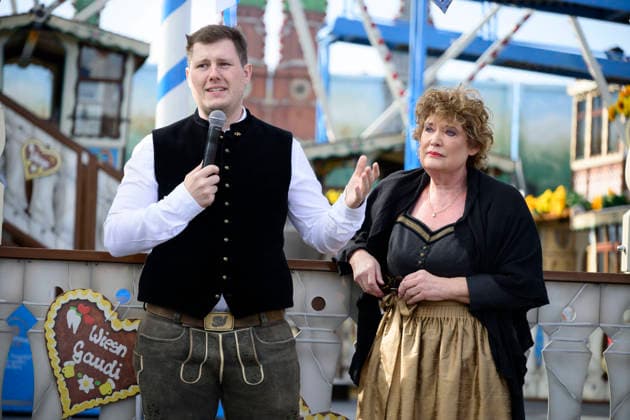 v.l. Sebastian Willenborg, Gabriele Willenborg (Riesenrad) - Offizieller Presserundgang auf dem Oktoberfest Wiesn, München 17.09.2026