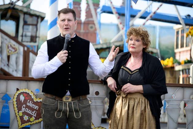 v.l. Sebastian Willenborg, Gabriele Willenborg (Riesenrad) - Offizieller Presserundgang auf dem Oktoberfest Wiesn, München 17.09.2026