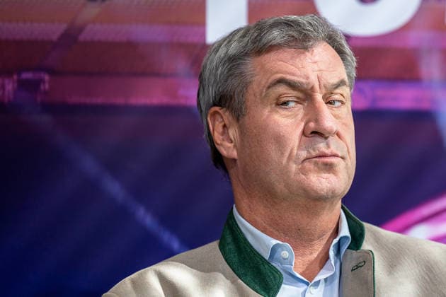 Interessensbekundung der Stadt Nürnberg, Freistaat Bayern und BLSV zu den Finals 20XX, Nürnberg, 17.09.2026 Der bayerische Ministerpräsident Dr. Markus Söder (CSU) zeigt sich im Max Morlock Stadion nachdenklich und konzentriert. Er nahm an der Interessensbekundung der Stadt Nürnberg, des Freistaats Bayern und des BLSV zu Die Finals teil. Nürnberg Max Morlock Stadion Bayern Deutschland