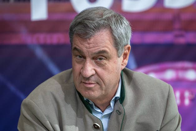 Interessensbekundung der Stadt Nürnberg, Freistaat Bayern und BLSV zu den Finals 20XX, Nürnberg, 17.09.2026 Bayerischer Ministerpräsident Dr. Markus Söder (CSU) äußert sich im Max Morlock Stadion zur Interessensbekundung für die Finals. Sein konzentrierter Blick unterstreicht die Ernsthaftigkeit der Ankündigung. Nürnberg Max Morlock Stadion Bayern Deutschland