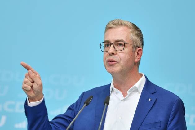 Berlin, Deutschland, 17.09.2026: Konrad-Adenauer-Haus: Wahlkampf-Schlussspurt der CDU: CDU-Spitzenkandidat für Berlin Stefan Evers Copyright: xdtsxNachrichtenagenturx dts_135187