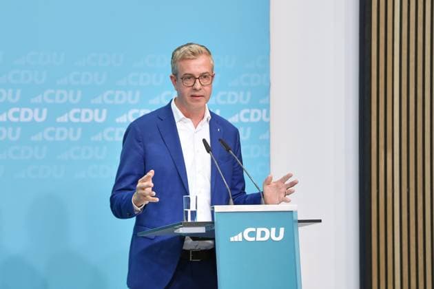 Berlin, Deutschland, 17.09.2026: Konrad-Adenauer-Haus: Wahlkampf-Schlussspurt der CDU: CDU-Spitzenkandidat für Berlin Stefan Evers Copyright: xdtsxNachrichtenagenturx dts_135188