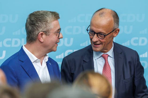 72 Stunden vor Schließung der Wahllokale lädt die CDU Berlin zum Wahlkampf-Schlussspurt ein 72 Stunden vor Schließung der Wahllokale lädt die CDU Berlin zum Wahlkampf-Schlussspurt mit Bundeskanzler Friedrich Merz und dem Spitzenkandidaten der CDU Berlin, Stefan Evers, in das Konrad-Adenauer-Haus ein. Unter dem Titel Extremisten von der Macht fernhalten. Lösungen aus der Mitte. am 17.09.2026 in Berlin. Berlin Berlin Deutschland CDU-Bundesgeschäftsstelle (Konrad-Adenauer-Haus)