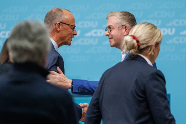 72 Stunden vor Schließung der Wahllokale lädt die CDU Berlin zum Wahlkampf-Schlussspurt ein 72 Stunden vor Schließung der Wahllokale lädt die CDU Berlin zum Wahlkampf-Schlussspurt mit Bundeskanzler Friedrich Merz und dem Spitzenkandidaten der CDU Berlin, Stefan Evers, in das Konrad-Adenauer-Haus ein. Unter dem Titel Extremisten von der Macht fernhalten. Lösungen aus der Mitte. am 17.09.2026 in Berlin. Berlin Berlin Deutschland CDU-Bundesgeschäftsstelle (Konrad-Adenauer-Haus)