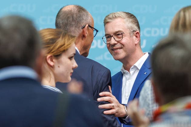 72 Stunden vor Schließung der Wahllokale lädt die CDU Berlin zum Wahlkampf-Schlussspurt ein 72 Stunden vor Schließung der Wahllokale lädt die CDU Berlin zum Wahlkampf-Schlussspurt mit Bundeskanzler Friedrich Merz und dem Spitzenkandidaten der CDU Berlin, Stefan Evers, in das Konrad-Adenauer-Haus ein. Unter dem Titel Extremisten von der Macht fernhalten. Lösungen aus der Mitte. am 17.09.2026 in Berlin. Berlin Berlin Deutschland CDU-Bundesgeschäftsstelle (Konrad-Adenauer-Haus)