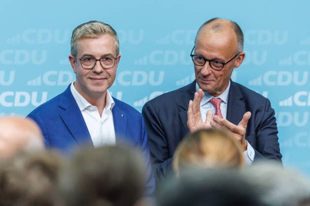 72 Stunden vor Schließung der Wahllokale lädt die CDU Berlin zum Wahlkampf-Schlussspurt ein 72 Stunden vor Schließung der Wahllokale lädt die CDU Berlin zum Wahlkampf-Schlussspurt mit Bundeskanzler Friedrich Merz und dem Spitzenkandidaten der CDU Berlin, Stefan Evers, in das Konrad-Adenauer-Haus ein. Unter dem Titel Extremisten von der Macht fernhalten. Lösungen aus der Mitte. am 17.09.2026 in Berlin. Berlin Berlin Deutschland CDU-Bundesgeschäftsstelle (Konrad-Adenauer-Haus)