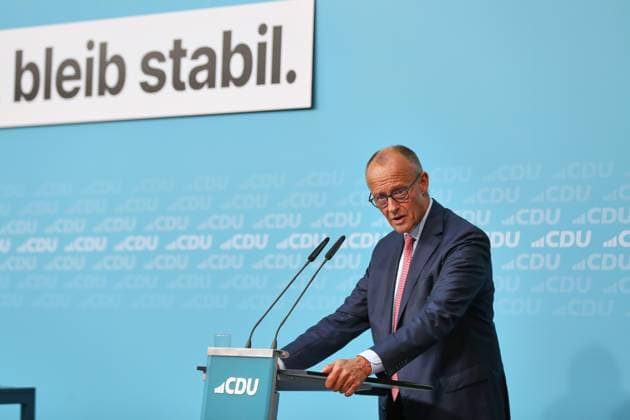 Berlin, Deutschland, 17.09.2026: Konrad-Adenauer-Haus: Wahlkampf-Schlussspurt der CDU: Bundeskanzler Friedrich Merz (CDU) Copyright: xdtsxNachrichtenagenturx dts_135246