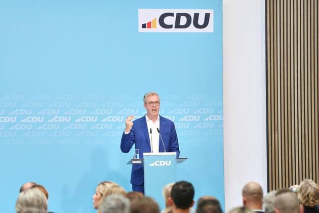Berlin, Deutschland, 17.09.2026: Konrad-Adenauer-Haus: Wahlkampf-Schlussspurt der CDU: CDU-Spitzenkandidat für Berlin Stefan Evers Copyright: xdtsxNachrichtenagenturx dts_135204