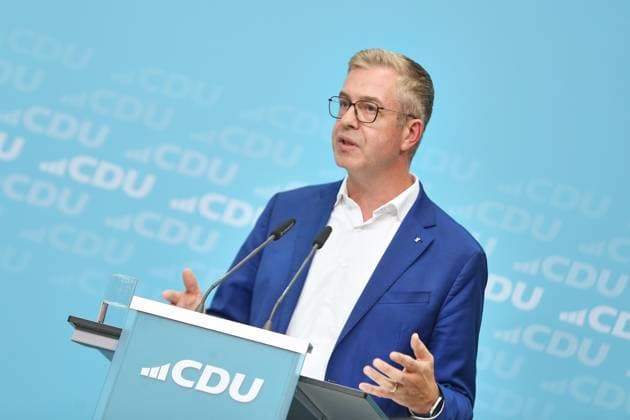 Berlin, Deutschland, 17.09.2026: Konrad-Adenauer-Haus: Wahlkampf-Schlussspurt der CDU: CDU-Spitzenkandidat für Berlin Stefan Evers Copyright: xdtsxNachrichtenagenturx dts_135210